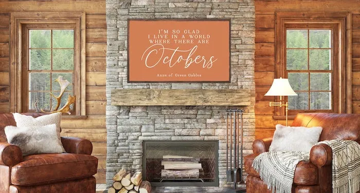 Image of large piece of art with Anne of Green Gables quote