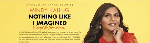 Screenshot of Amazon Original Stories "Nothing Like I Imagined" collection