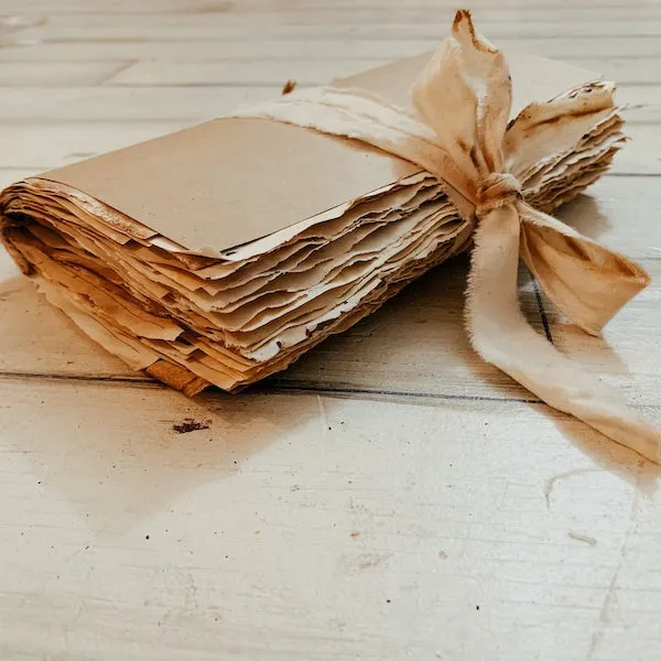 Tea-dyed junk journal from Etsy.