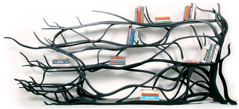 Bookshelf looking like branches or ivy
