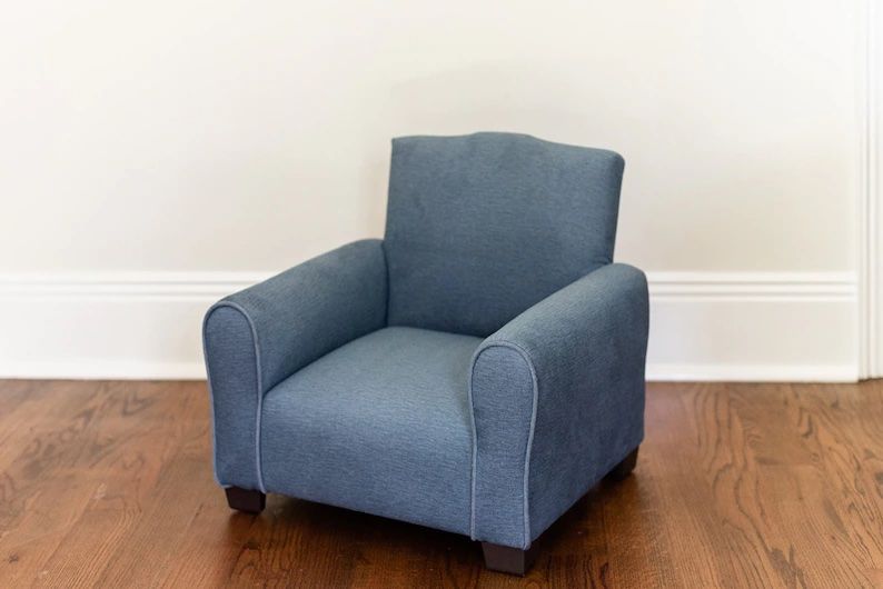 denim blue kid's armchair