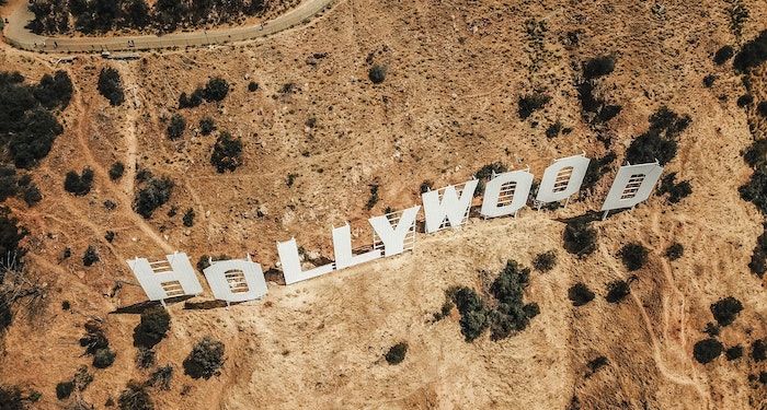 Image of the Hollywood Sign Taken From Above