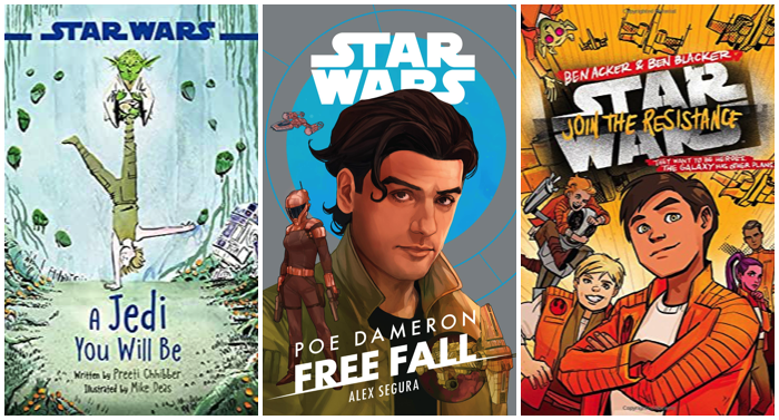 Image of three star wars books for kids