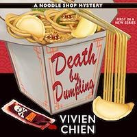 A graphic of the cover of Death by Dumpling by Vivien Chien