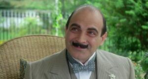 David Suchet as Hercule Poirot in a still frame from Poirot TV adaptation (1989)