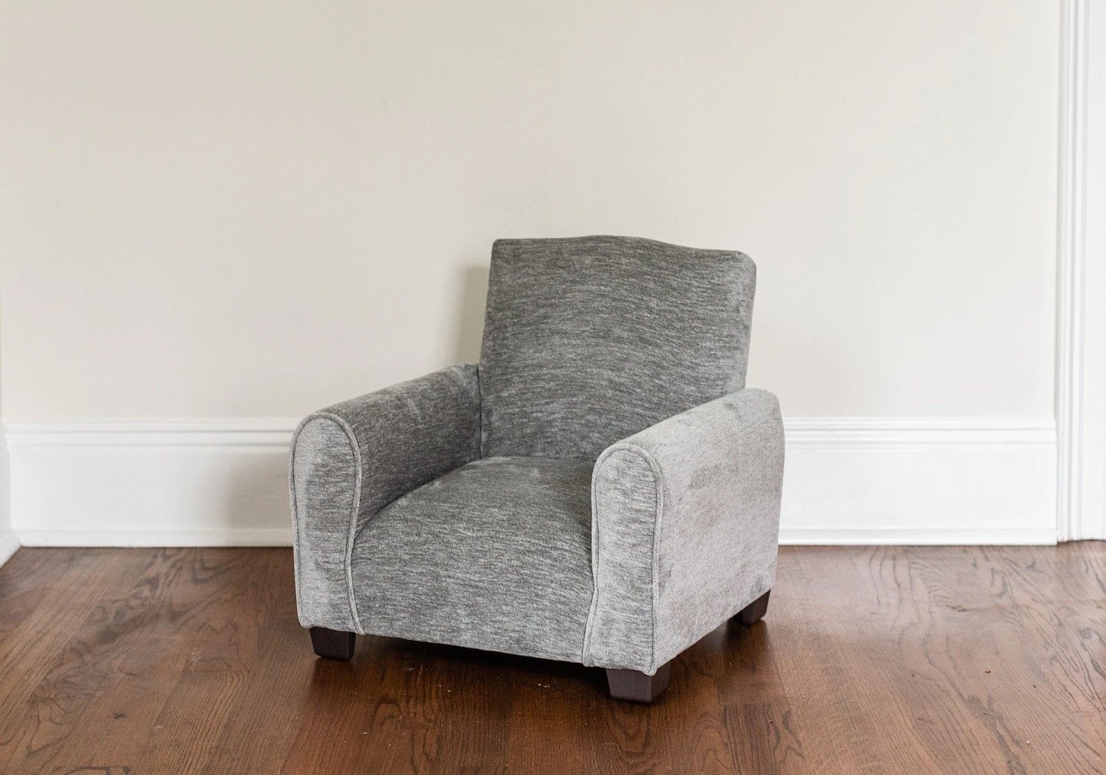 gray kid's armchair