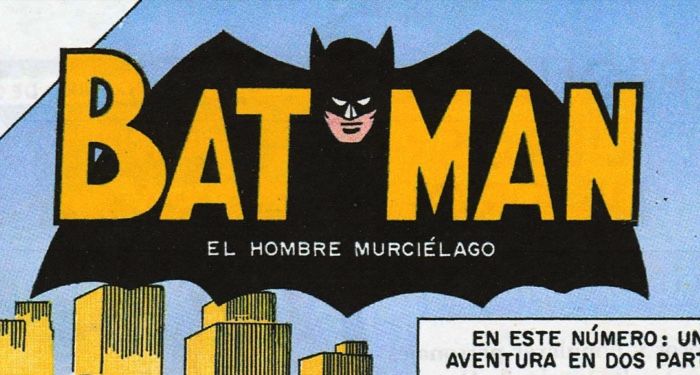 cutout from cover of a Mexican Batman comic (Batman, El Hombre Murcielago)