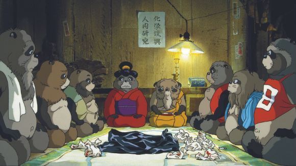 Film still from Pom Poko, directed by Isao Takahata