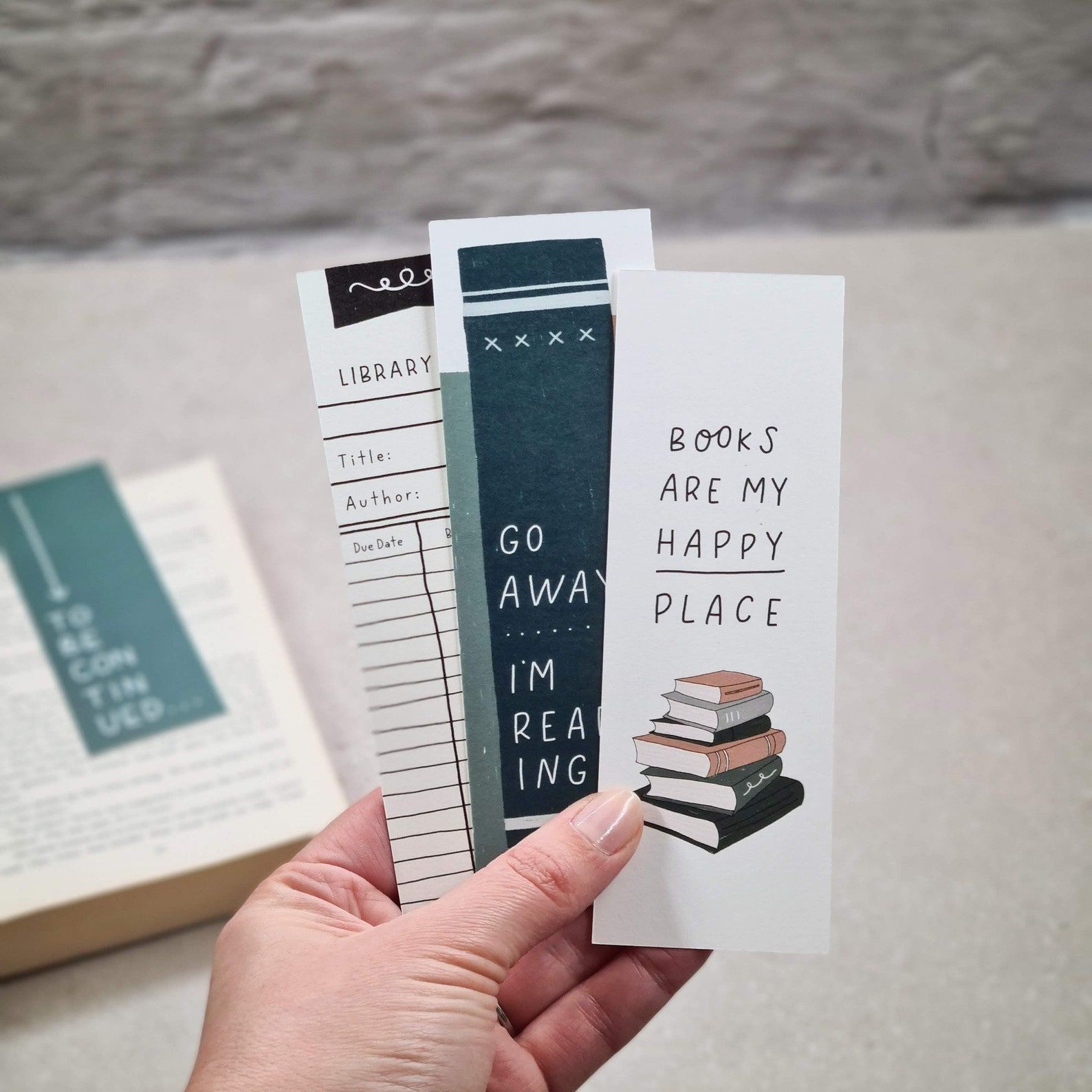 Set of Five Bookish Bookmarks