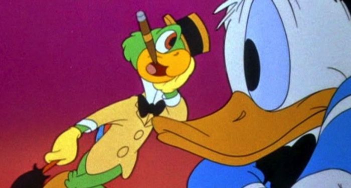 image of Jose Carioca the comic book parrot with Daffy Duck