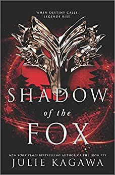 Cover of Shadow of the Fox by Julie Kagawa, showing a mask resembling a fox head against a red background