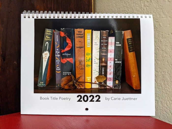 Calendrier de poésie 2022 Titre du livre