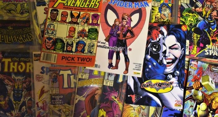 collage of retro comic books