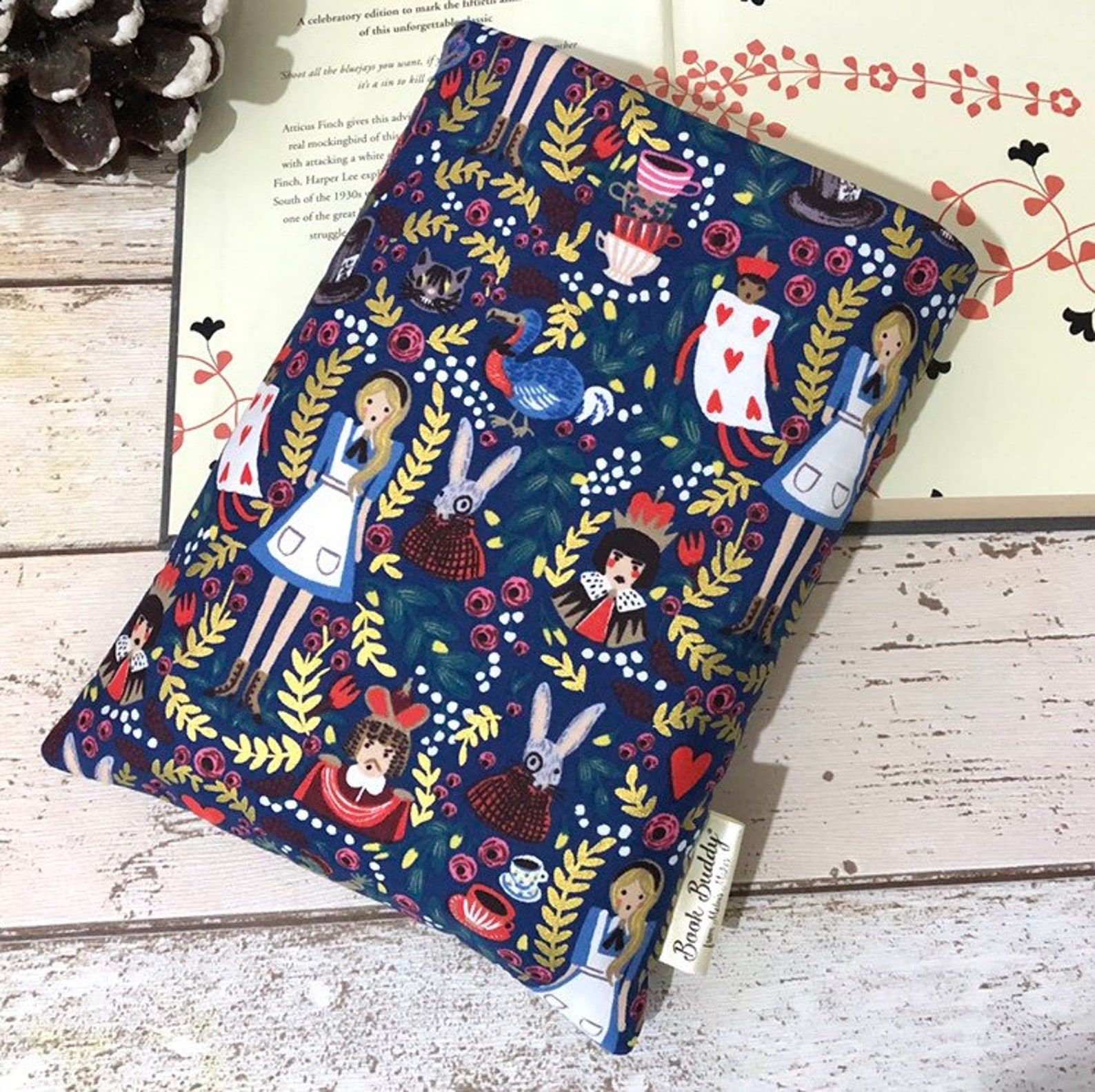 Alice in Wonderland book sleeve from Etsy