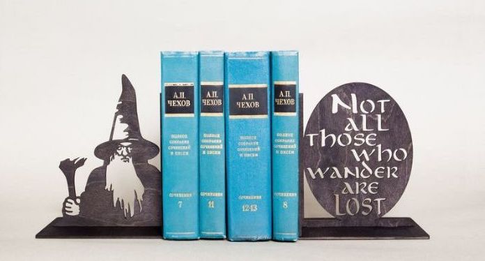 GOLOFEA Bookends Book End Lord of Rings Hobbit Heavy Duty Decorative Unique Design Resin Book Stopper Book Dividers