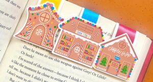 Image of gingerbread house bookmarks