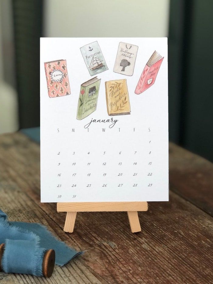 Calendrier de bureau Jane Austen 2022