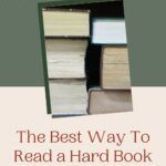pinterest image for reading a hard book