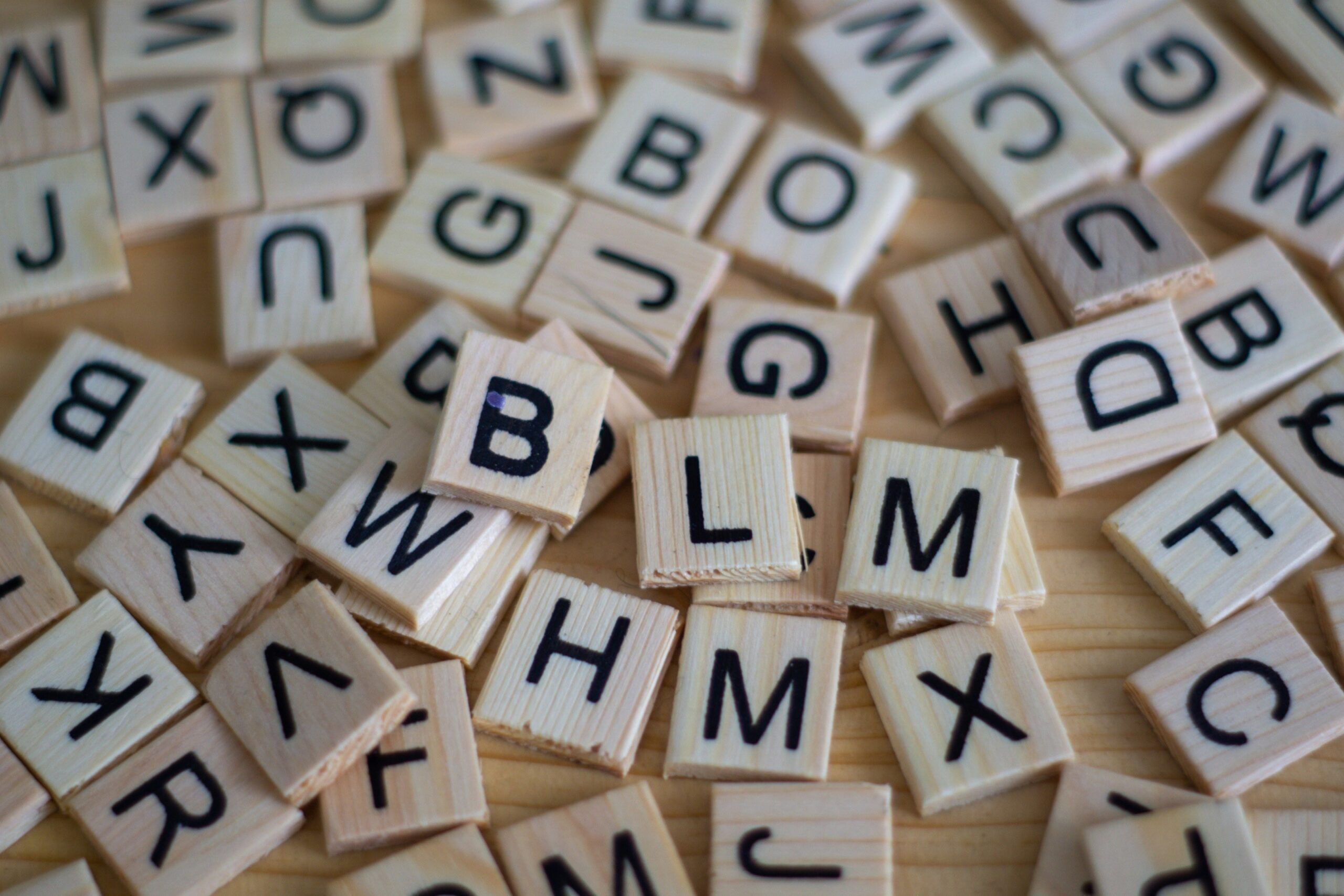 a photo of scrabble tiles