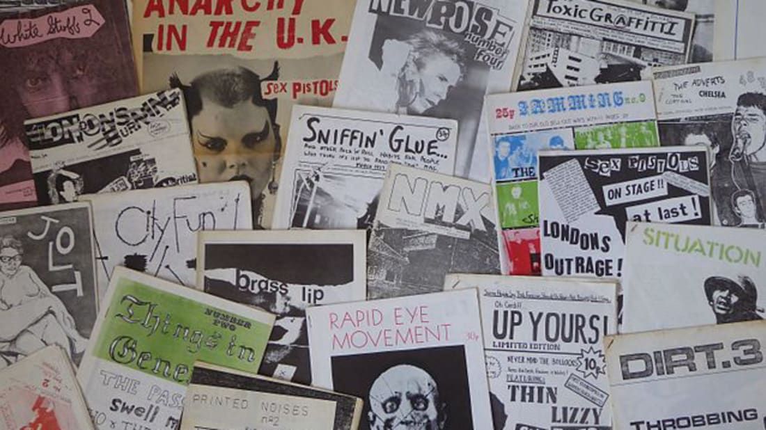 A selection of UK fanzines from the punk and immediate post-punk era