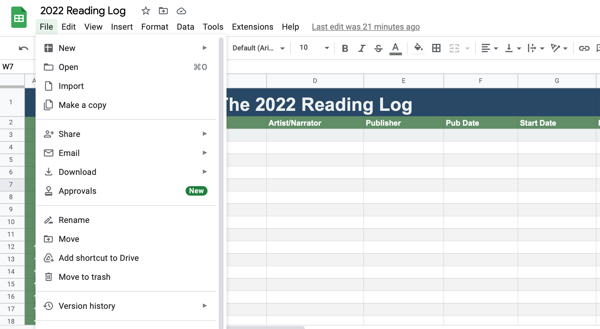 Introducing the 2022 Reading Log  - 55