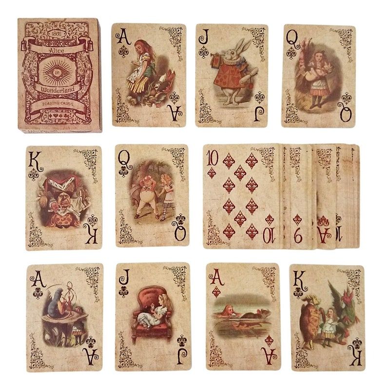 alice in wonderland playing cards