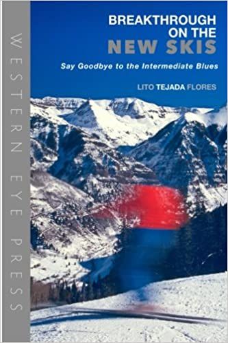 couverture de Breakthrough on the New Skis: Say Goodbye to the Intermediate Blues de Lito Tejada-Flores avec l'image d'un skieur flou descendant une pente