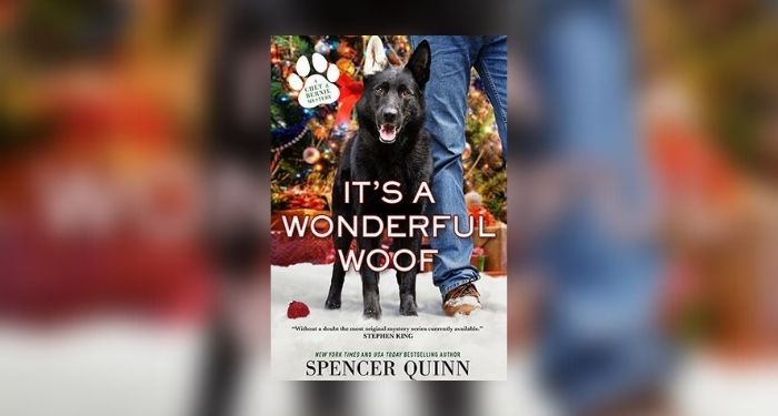 Book cover for IT'S A WONDERFUL WOOF by Spencer Quinn