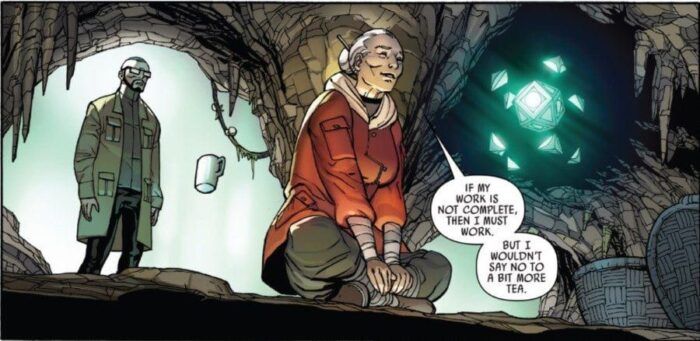 Jocasta Nu with a holocron comic panel