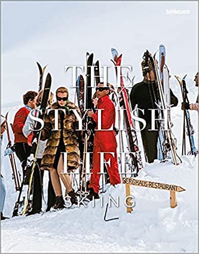 couverture de The Stylish Life: Skiing de Gabrielle le Breton, mettant en scène des skieurs glamour des années 50