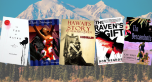 collage of the covers of the books listed below against a background of Alaska