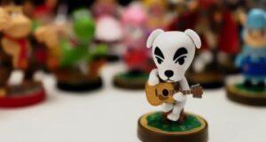 figurine of animal crossing character amidst other video game figurines