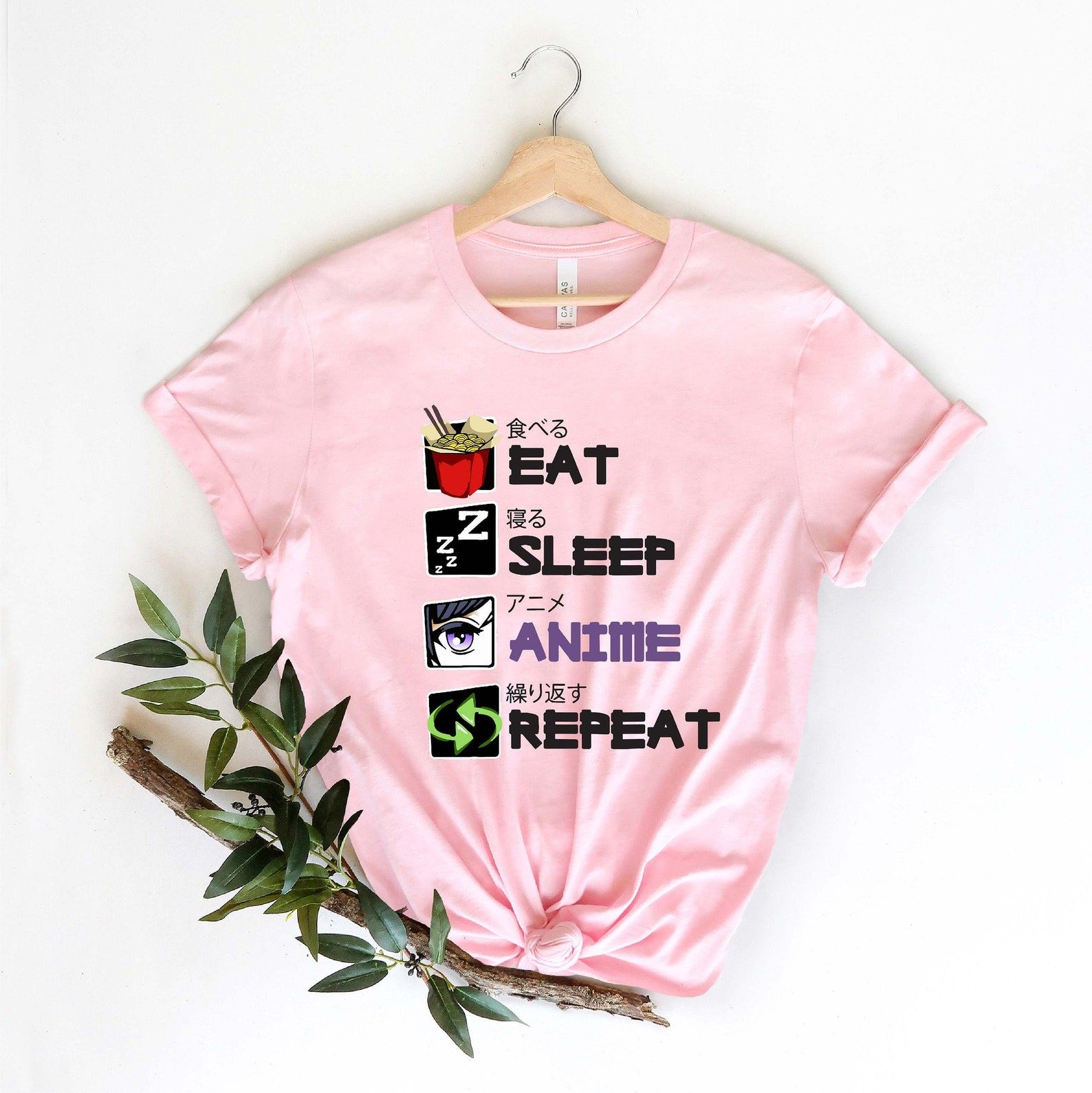 eat sleep anime repeat shirt image