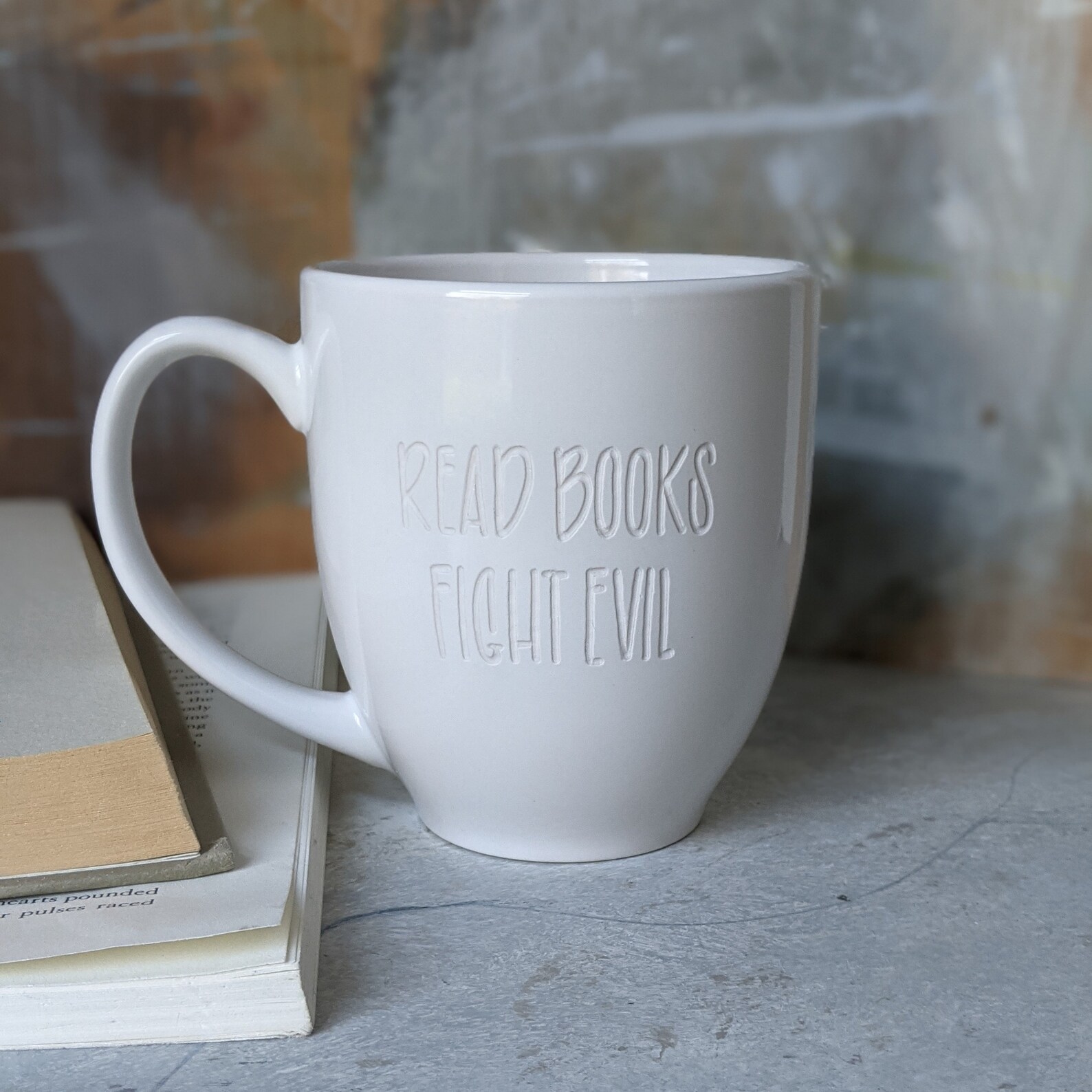 Library Book Shelf Coffee Mug Vintage Ceramic Coffee Mug Gifts For Book Lovers