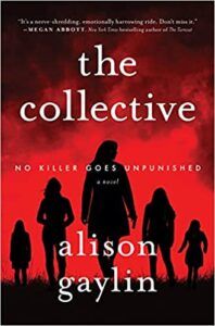 cover of The Collective by Alison Gaylin: silhouettes of five woman against a smoky red background
