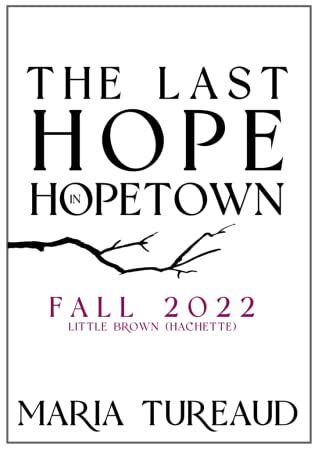 Not Final Cover for The Last Hope in Hopetown, the title is in black on a white background. 