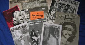a selection of British and American punk zines, 1994-2004