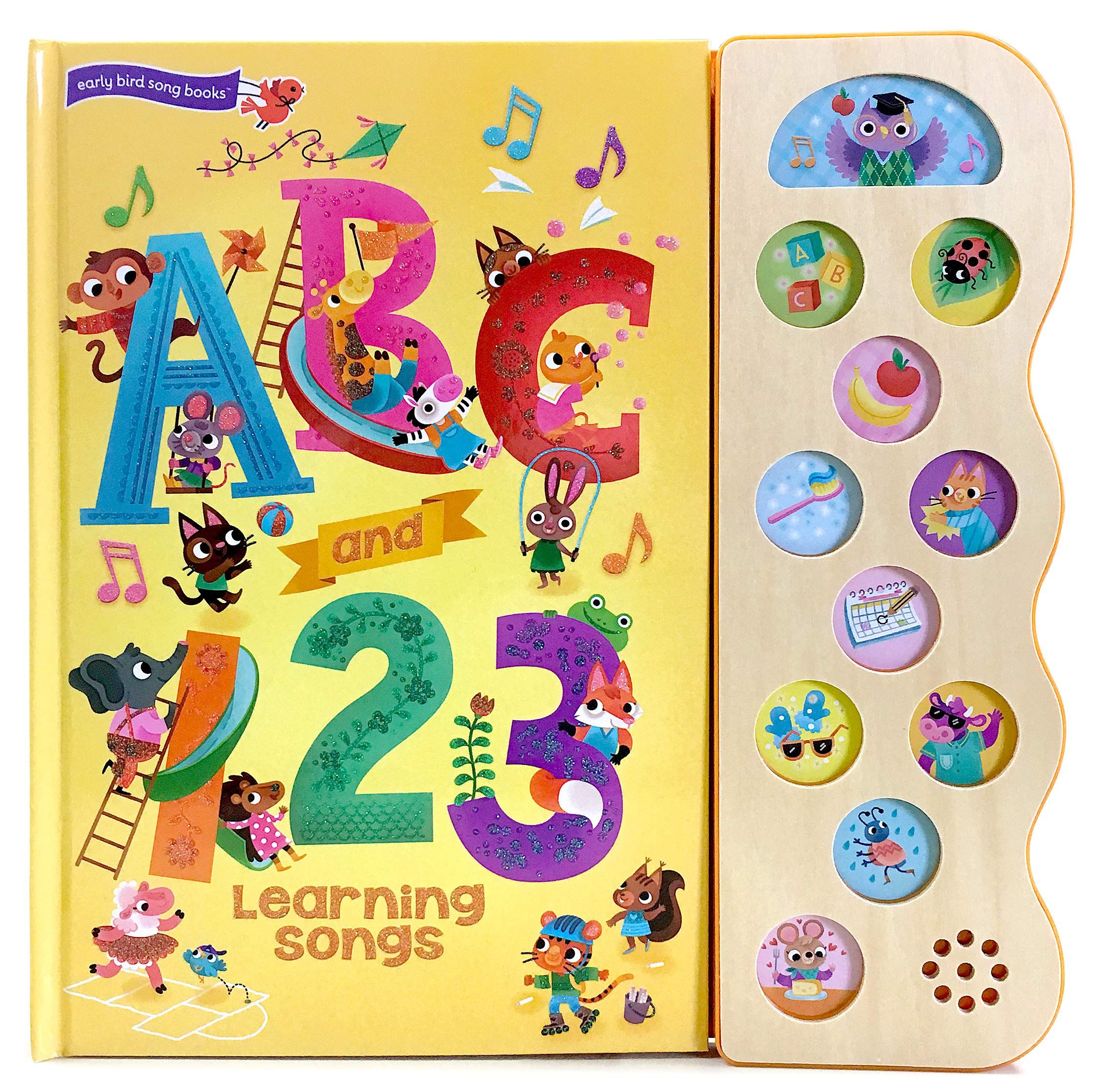 ABC book cover and 123 learning songs