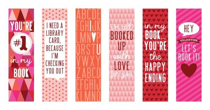 Printable valentine's bookmark