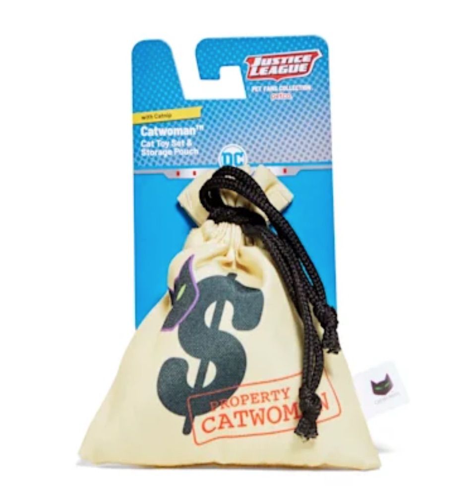 Image of a moneybag catnip toy