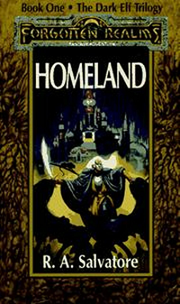 Homeland by R.A. Salvatore book cover