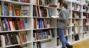Image of a person browsing in a bookstore