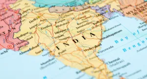 a graphic of a map of India