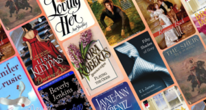 a collage of the romance book covers listed