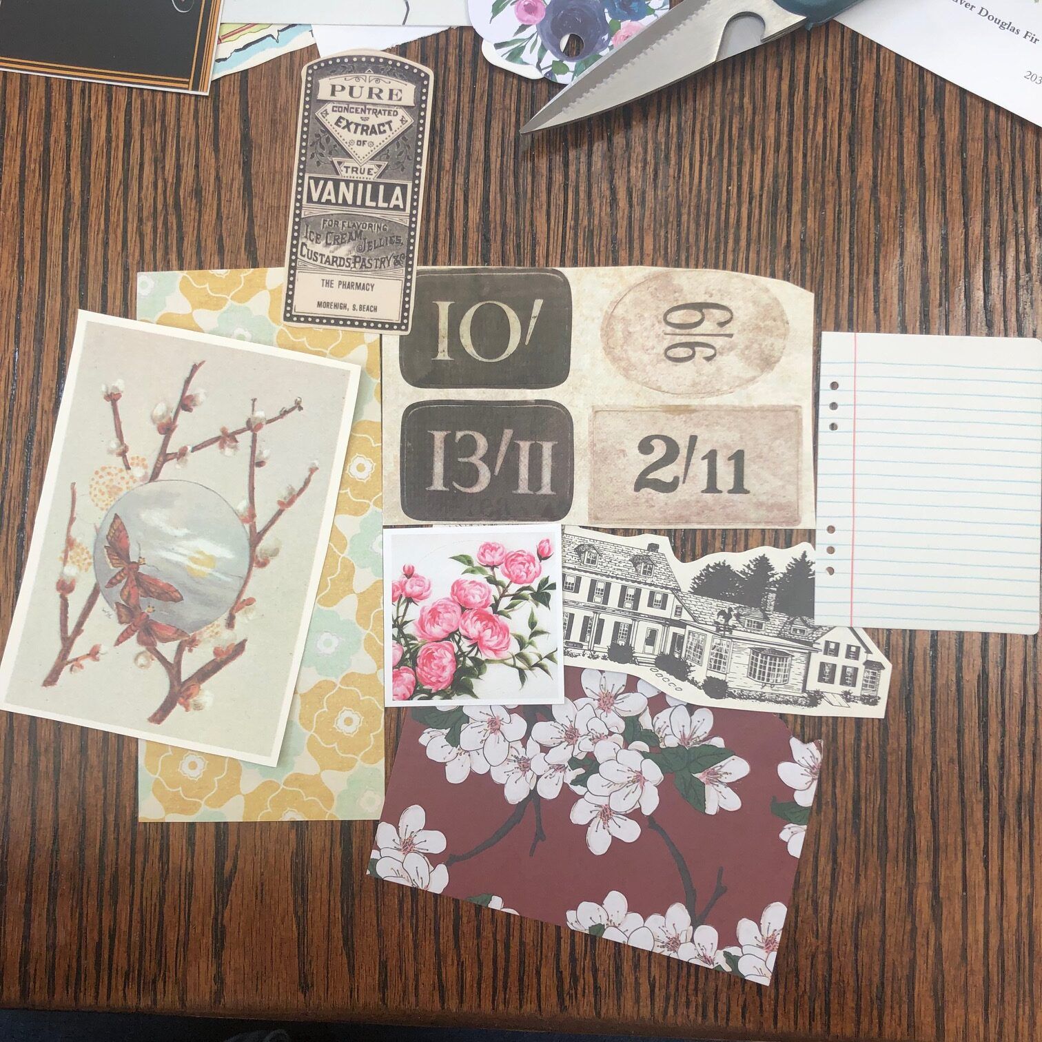 Vintage Pre-cut Washi Sticker & Paper Book for Junk Journal