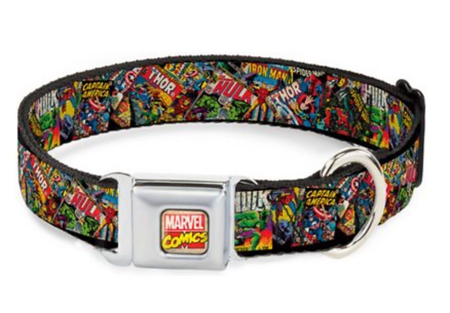 Marvel comics themed buckle collar for dogs.