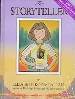 the storyteller book cover with a book-shaped charm