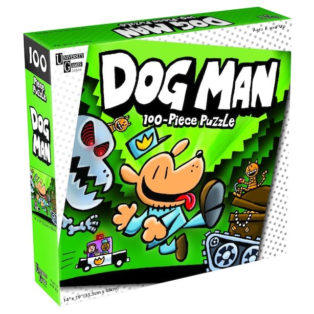 a 100 piece Dog Man puzzle