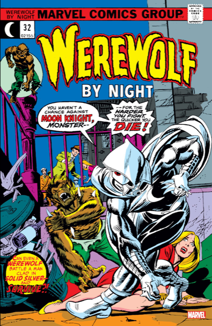 image of Moon Knight on cover of Night of the Werewolf