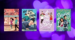 collage of asian american ya romance novel book covers